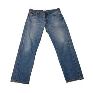 Levis 501 Size 38x34 Button Fly Red Tab Mens Blue Denim Jeans